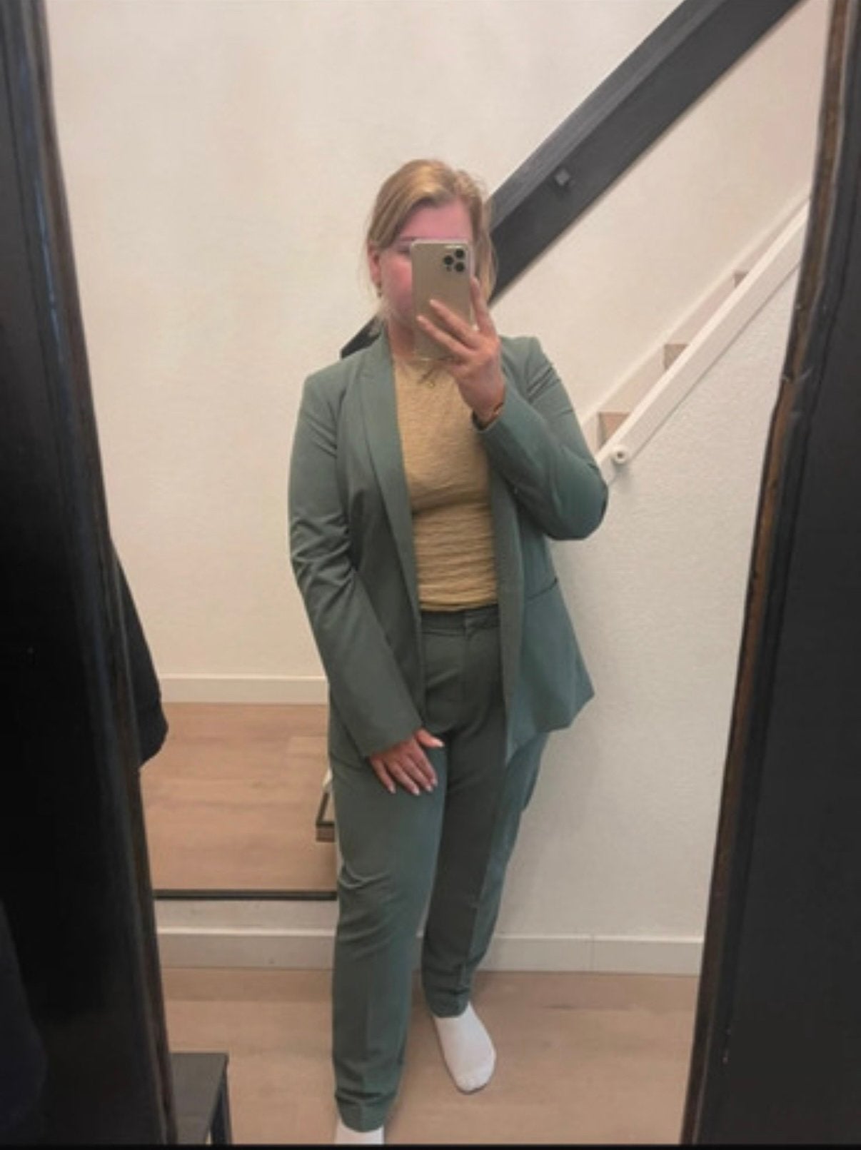 Pak WE, Kleding | Dames, Kostuum of Pak, Verzenden, Maat 42/44 (L), Gedragen
