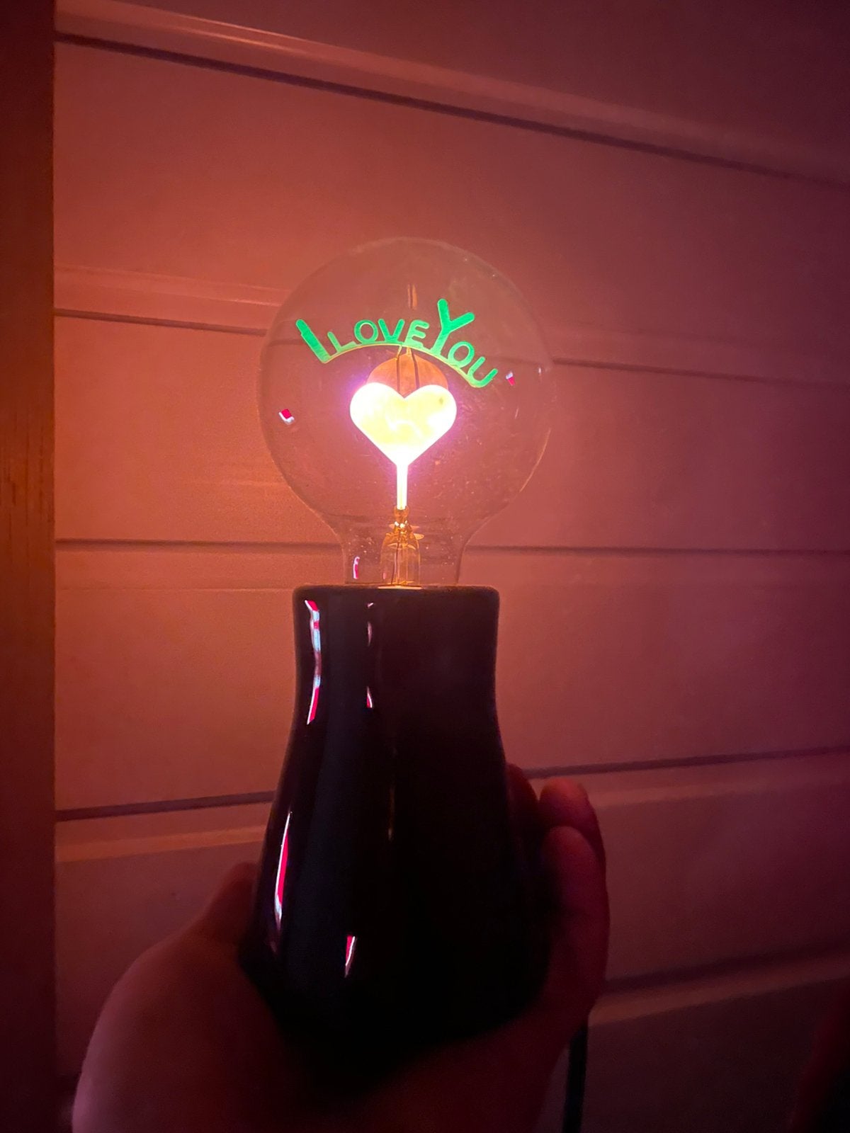 Vintage neonlicht lamp i love you, Ophalen of Verzenden, Gebruikt, Vintage