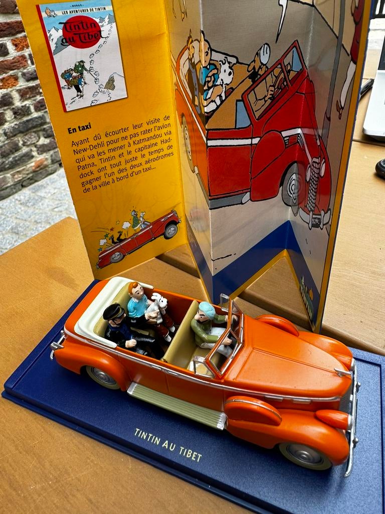 Kuifje auto 1:43 de taxi n new delhi uit K in tibet, Verzamelen, Ophalen of Verzenden, Kuifje, Zo goed als nieuw, Beeldje of Figuurtje