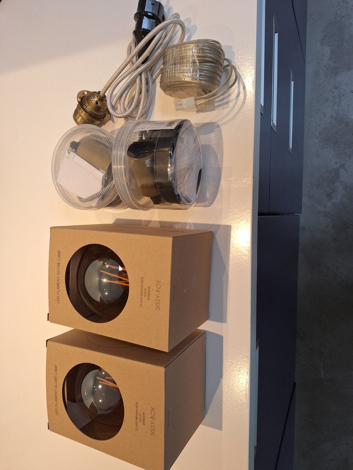 Sissy-Boy LED Filament Globe Lampen & Blokker Hanglamp Zoë, Ophalen, Led-lamp, Dimbaar, Nieuw