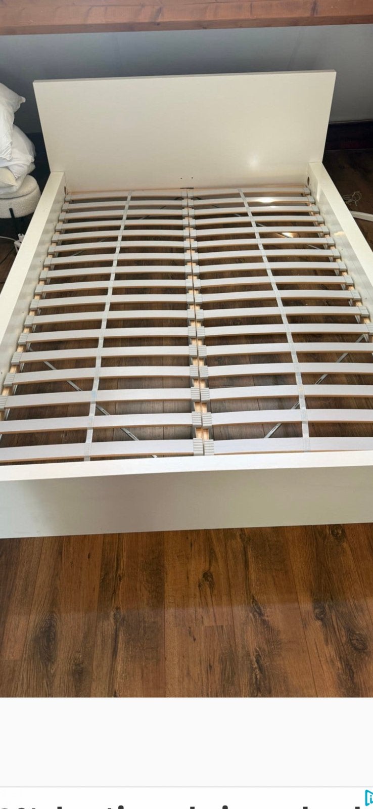 IKEA Malm bed wit 140 laag model incl. net matras, Ophalen, Gebruikt, Wit, Tweepersoons