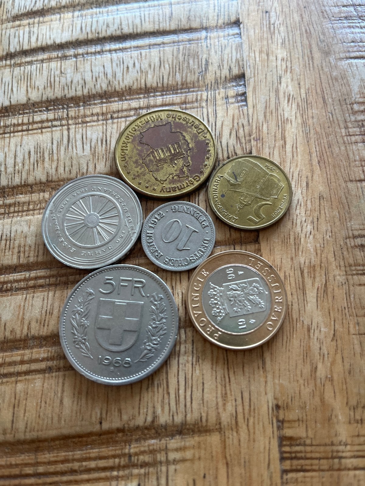 Diverse muntenverzameling - 7 unieke munten, Ophalen of Verzenden, Vóór koninkrijk, Overige waardes, Setje