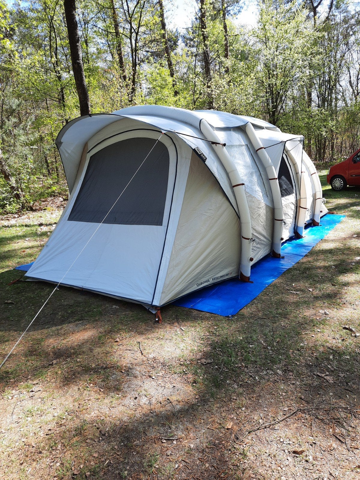 Air seconds 6.3 F&B 6 pers. Quechua Oppomptent, Caravans en Kamperen, Tenten, Ophalen, Zo goed als nieuw