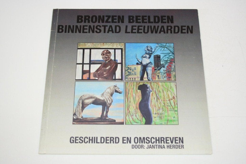 Bronzen beelden, binnenstad Leeuwarden, Gelezen, Ophalen of Verzenden, Jantina Herder, Schilder- en Tekenkunst