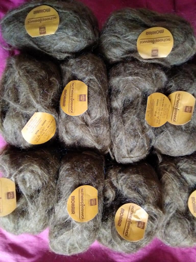 10 bollen Scheepjeswol Mohair - Groen 3779, Ophalen of Verzenden, Nieuw, Breien of Haken, Wol of Garen