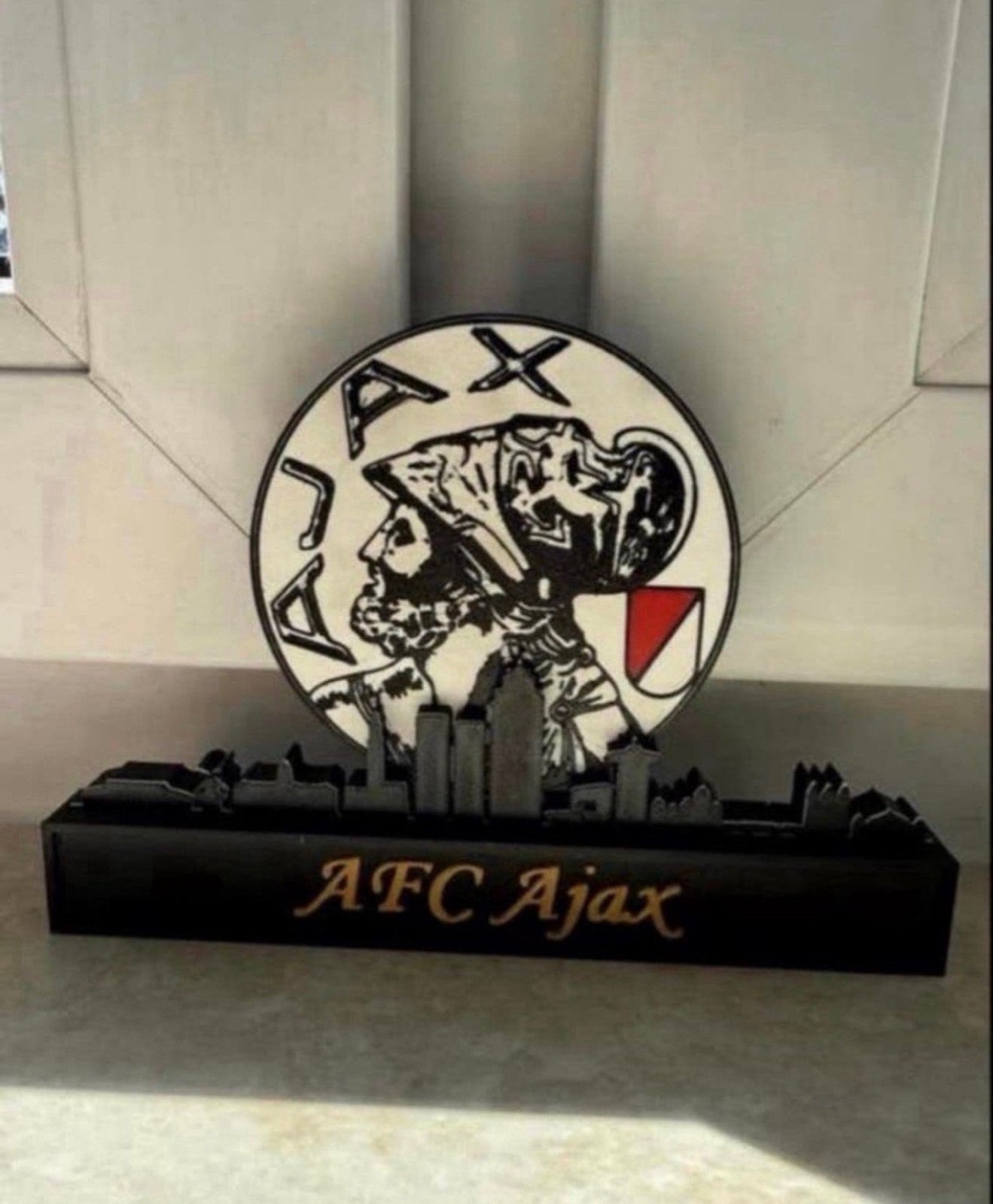 Ajax Beeldje - Skyline Amsterdam, Ophalen of Verzenden, Zo goed als nieuw, Ajax, Beeldje of Poppetje