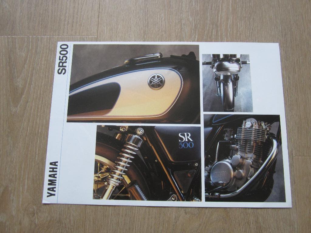 Yamaha SR 500 brochure folder 1992, Motoren, Ophalen of Verzenden, Yamaha