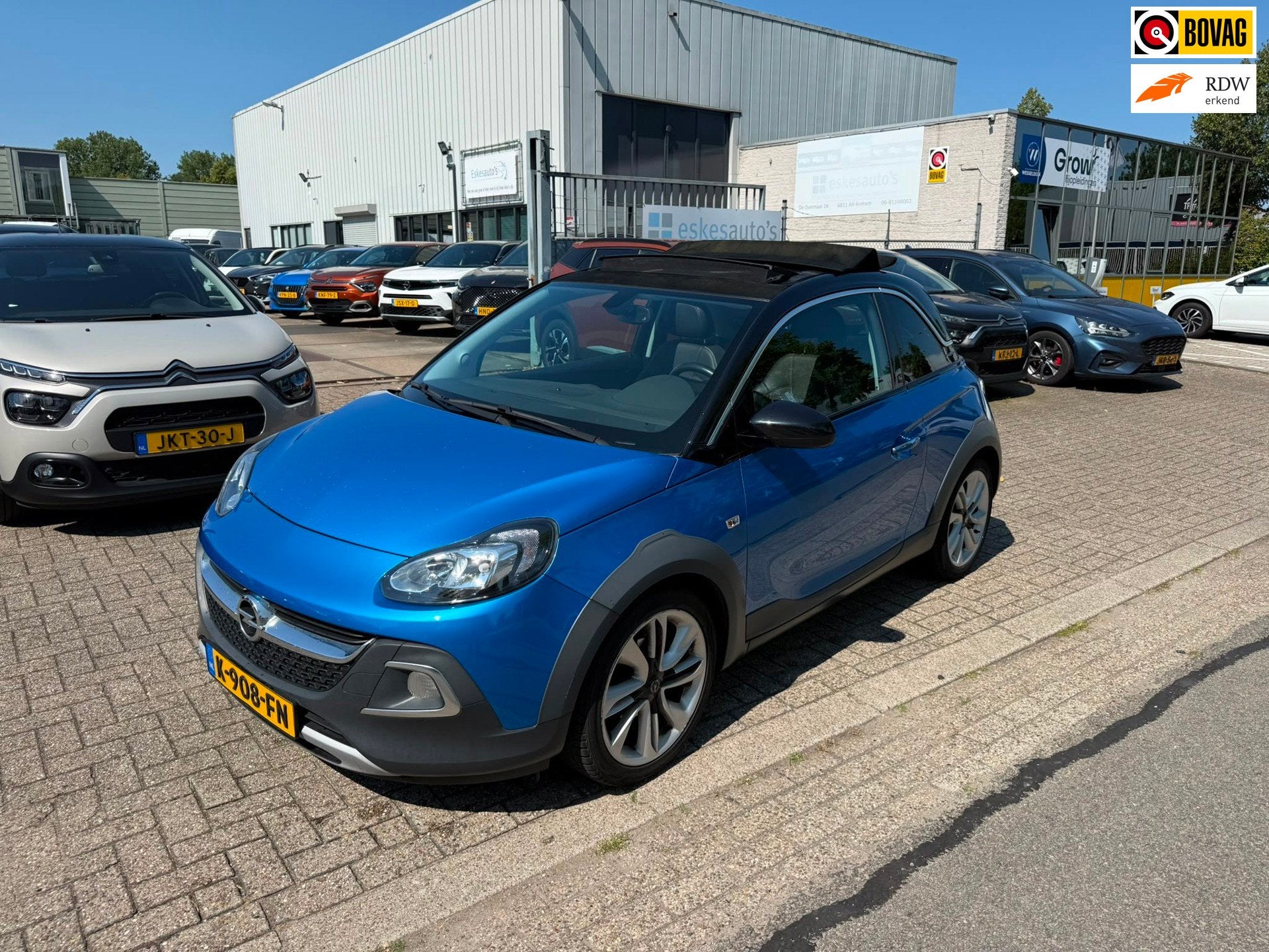 Opel ADAM 1.0 Turbo Rocks, Cabrio, Airco, Stoel/stuur verwar, Auto's, Voorwielaandrijving, Dealer onderhouden, ADAM, Euro 6