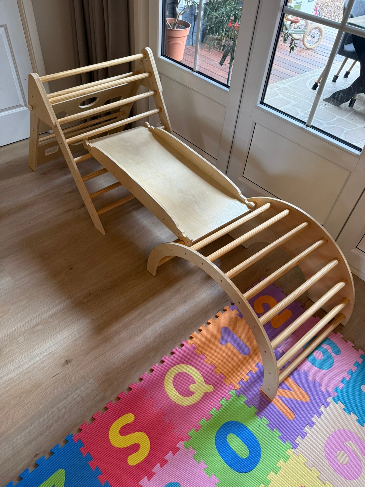Dastium Montessori klimrek XXL met glijbaan & kussen, Ophalen, Zo goed als nieuw