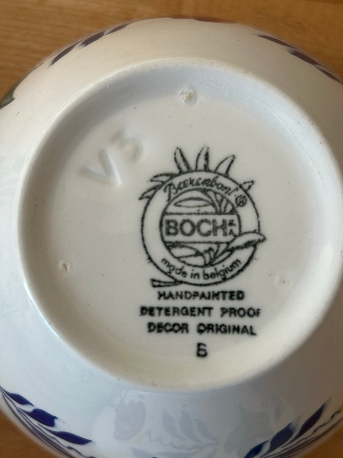 Set van 4 Boch nestschalen 'Boerenbont', handgeschilderd, Ophalen