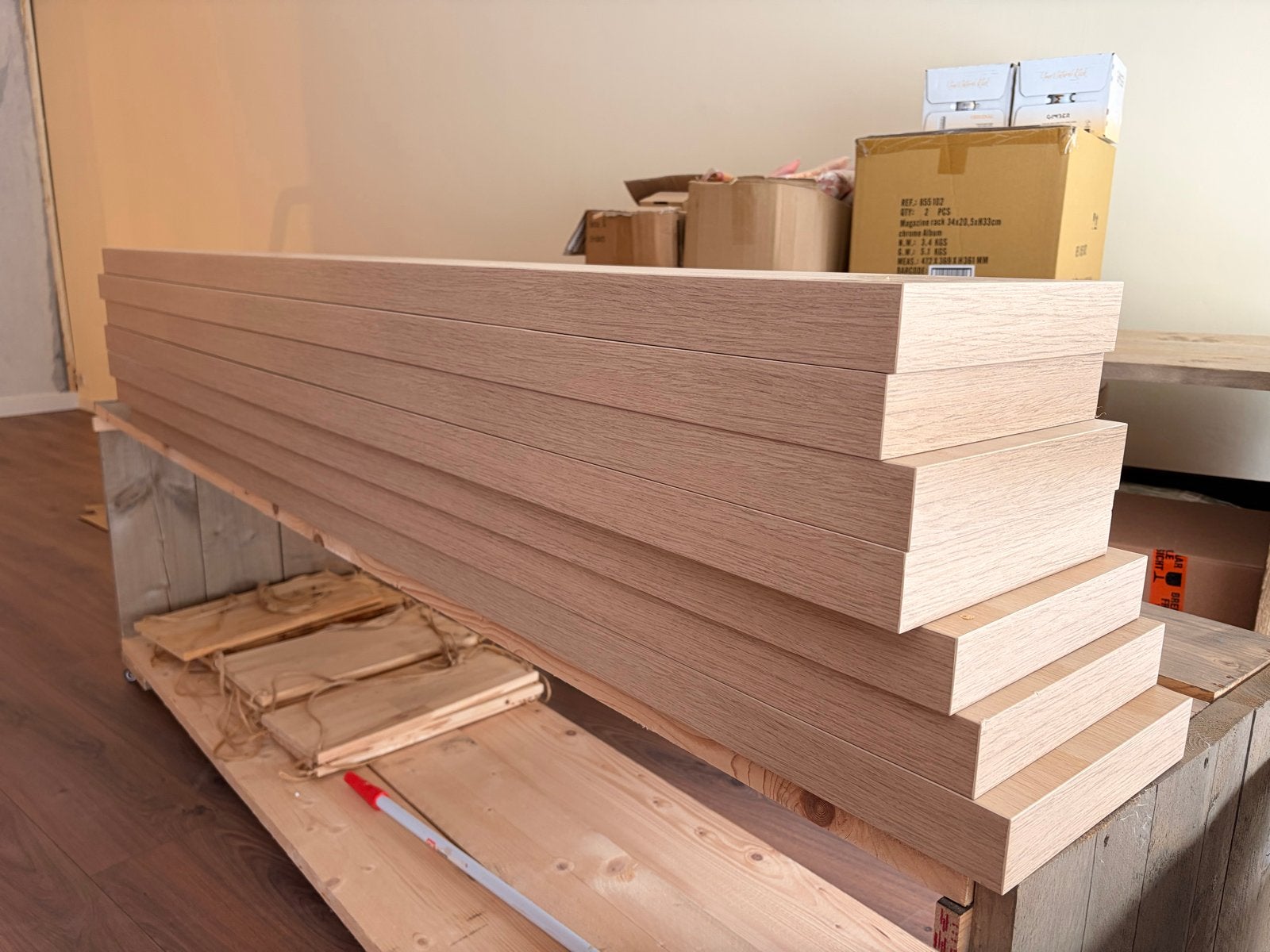 IKEA LACK Wandplanken - Eikeneffect, Ophalen, Gebruikt