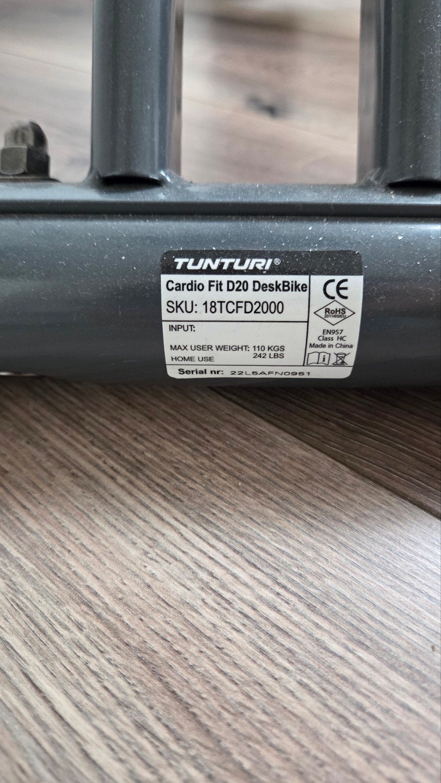 Tunturi Cardio Fit D20 DeskBike - Hometrainer, Sport en Fitness, Ophalen