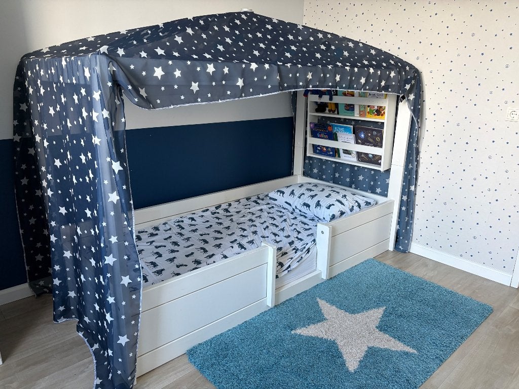 Lifetime Original 4-in-1 bed met kast, Ophalen, 85 tot 100 cm, Hoogslaper of Stapelbed, Zo goed als nieuw