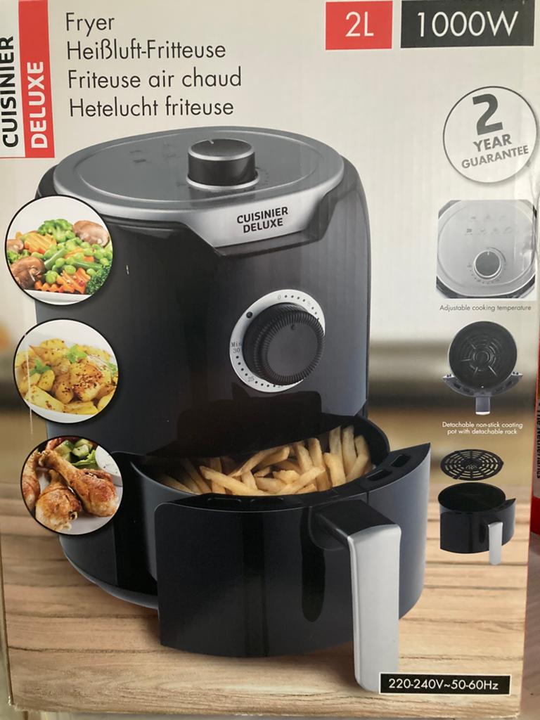 Cuisinier  de luxe kleine airfryer 2 ltr., 1 tot 2 liter, Ophalen of Verzenden, Nieuw