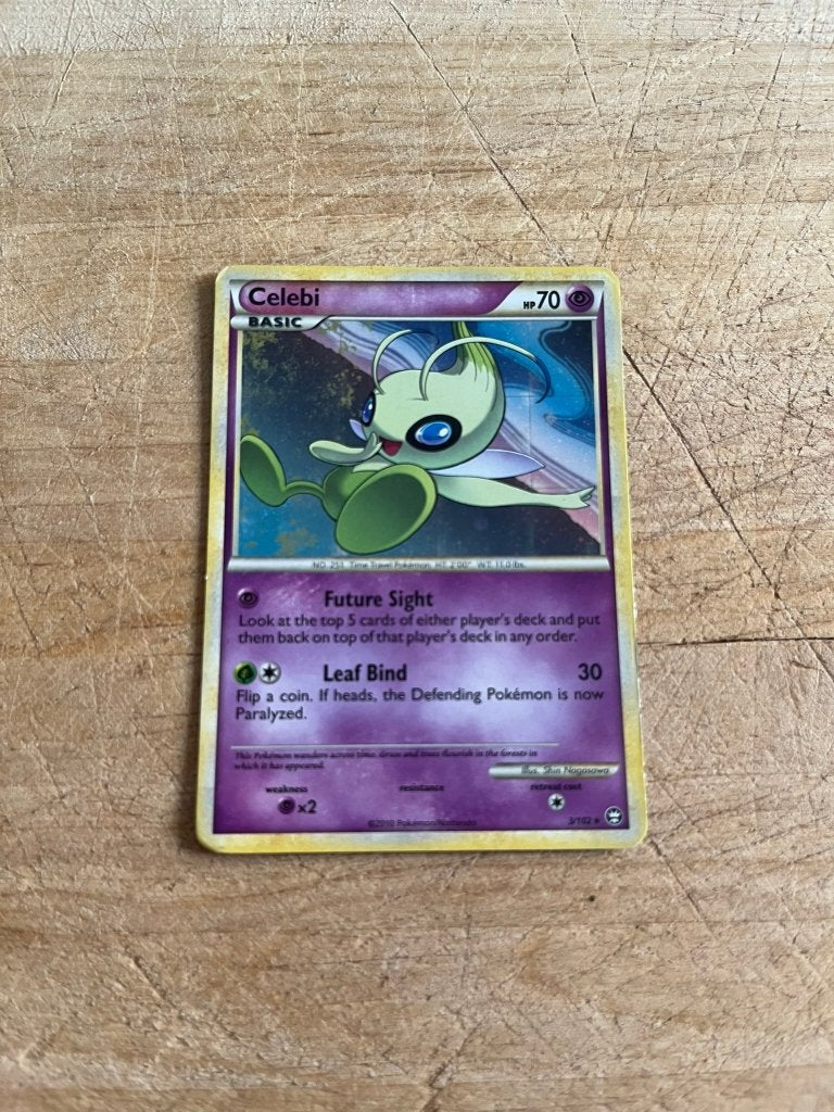 Pokemon Celebi #3/102 Holofoil, Ophalen of Verzenden, Zo goed als nieuw, Losse kaart