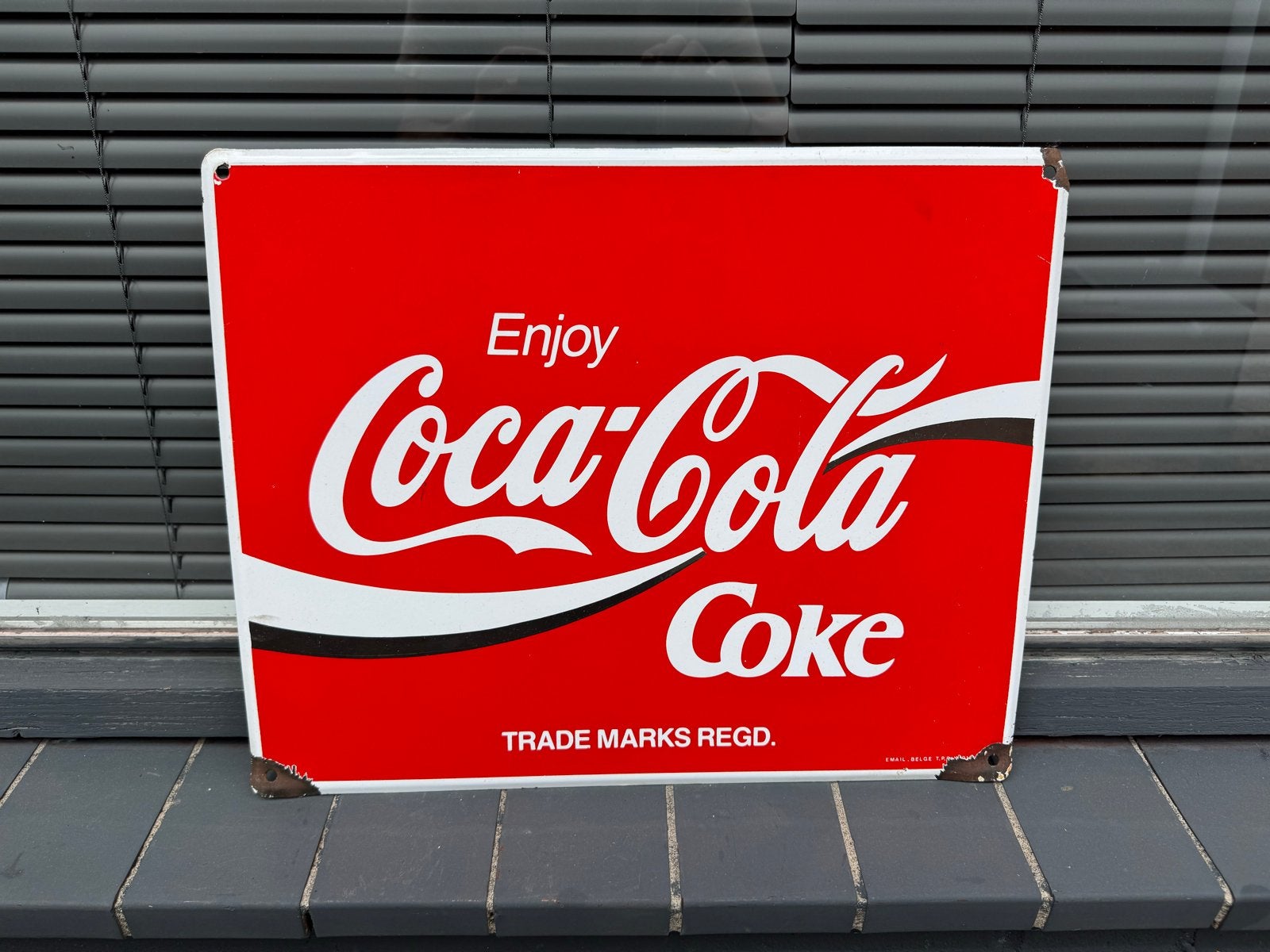 Vintage Coca-Cola Emaille Reclamebord - Zeldzaam, Antiek en Kunst, Ophalen of Verzenden