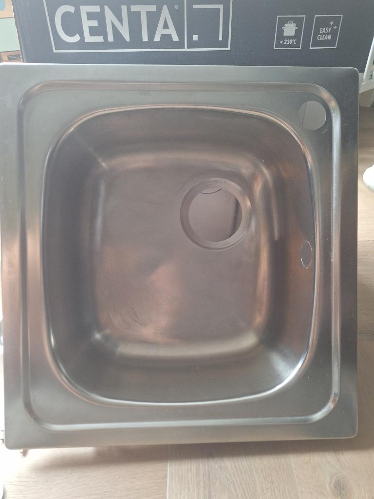 Centa inbouw spoelbak / wasbak / gootsteen  roestvrij staal, Ophalen, Minder dan 50 cm, Gebruikt, Minder dan 100 cm
