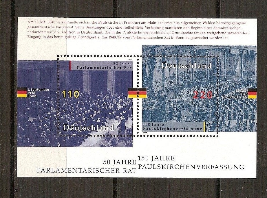 BRD blok 43 pf, Ophalen of Verzenden, BRD, Postfris