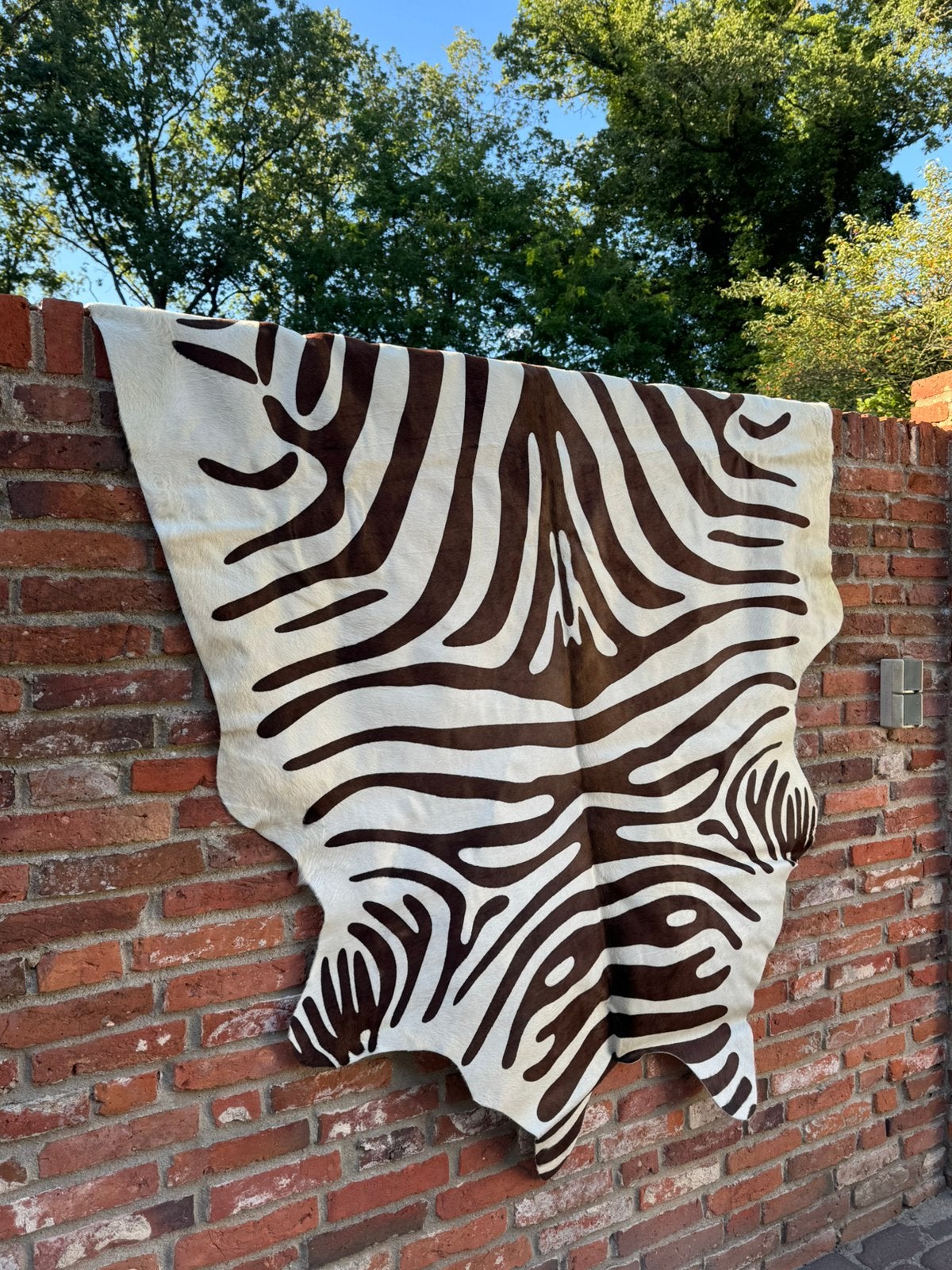 Koeienhuid kleed zebra, 150 tot 200 cm, 200 cm of meer, Ophalen of Verzenden, Zo goed als nieuw