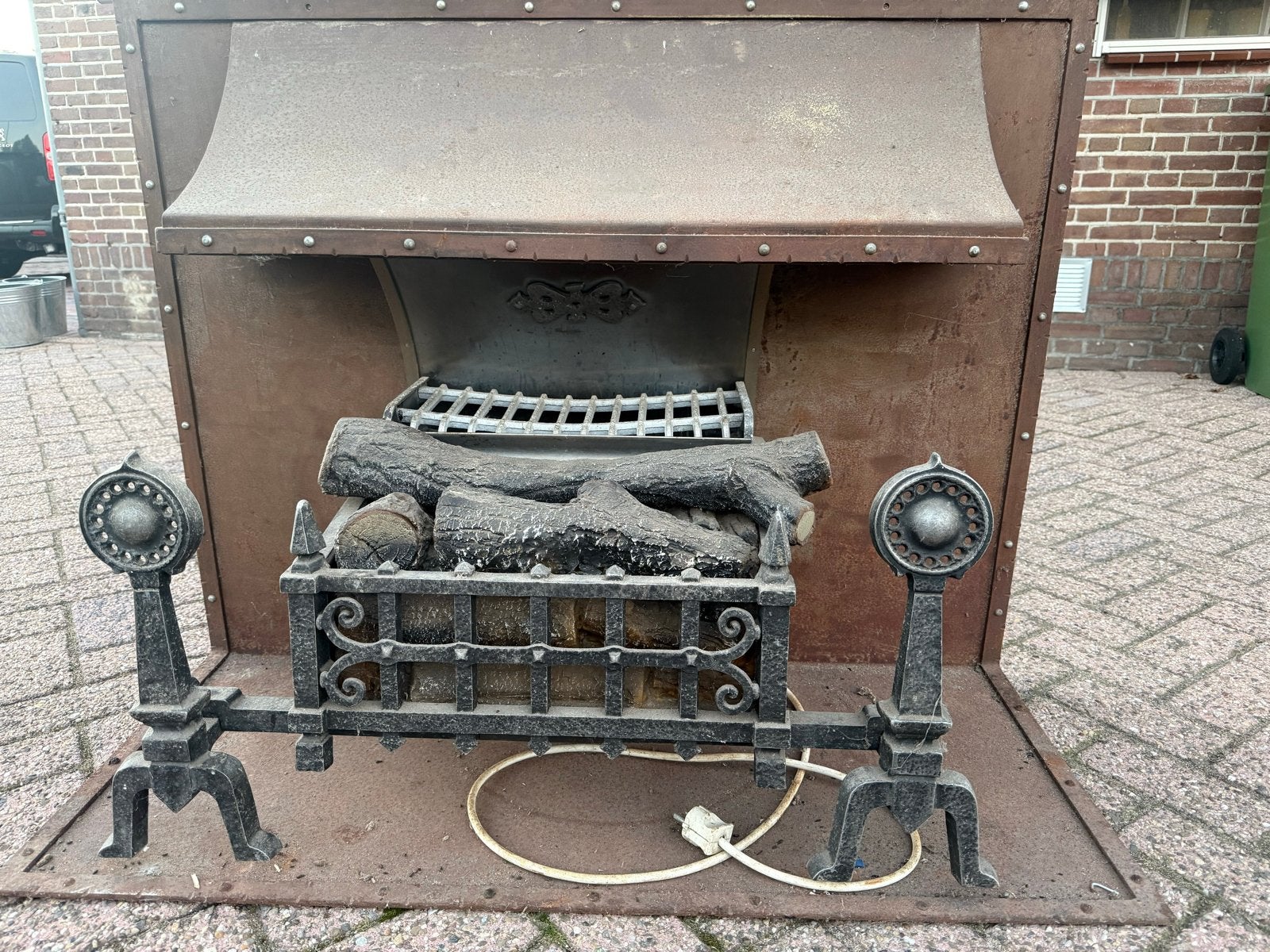 Sierkachel schuurvondst - Unieke decoratieve haard, Ophalen, Gebruikt, Vrijstaande haard, Elektrische haard