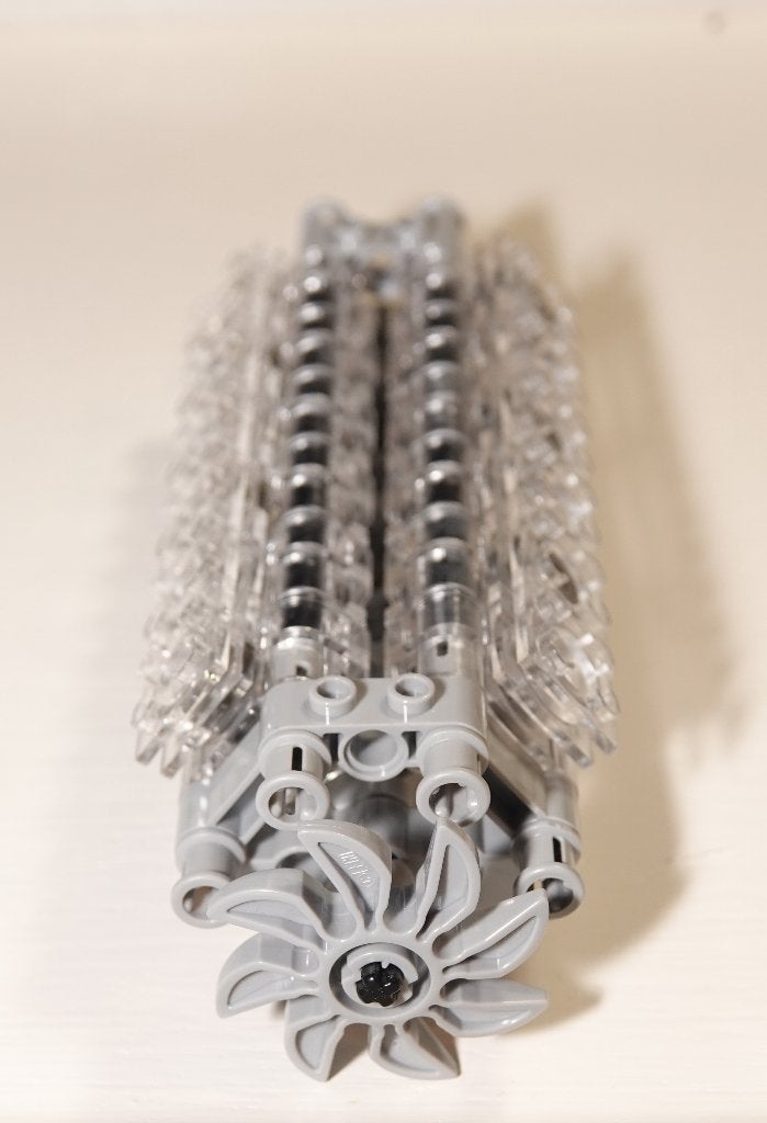 Lego Technic; V12 Transparante Lego motor grijs ventilator F, Gebruikt, Lego, Ophalen of Verzenden, Technic