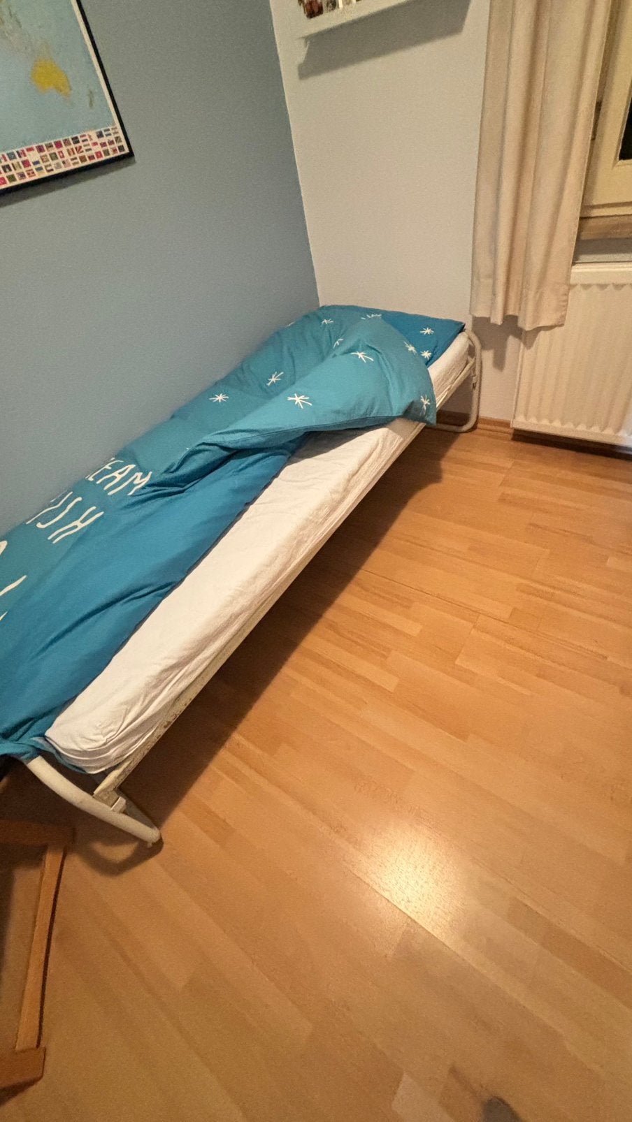 Ijzeren logeerbed voor 1 of 2 personen, Ophalen, Gebruikt, Tweepersoons