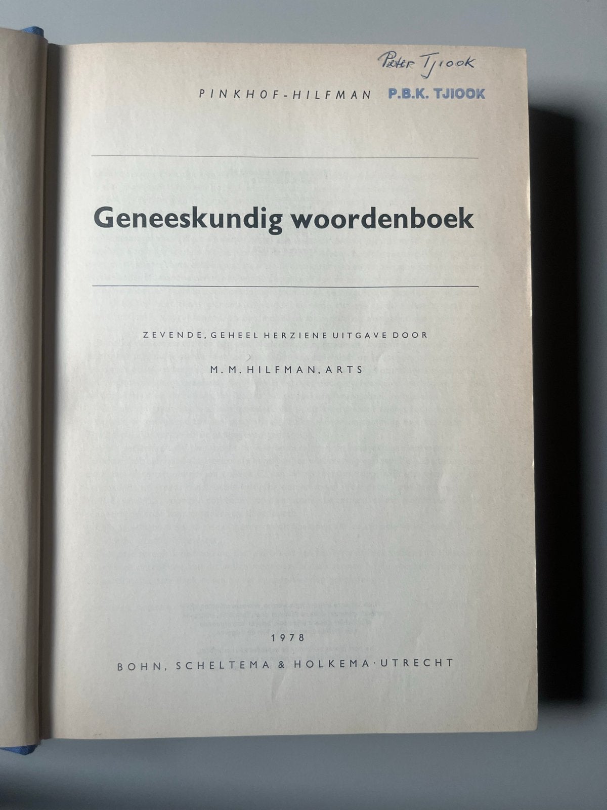 Pinkhof-Hilfman Geneeskundig Woordenboek 1978, Boeken, Ophalen of Verzenden, Gelezen, Overige uitgevers, Nederlands