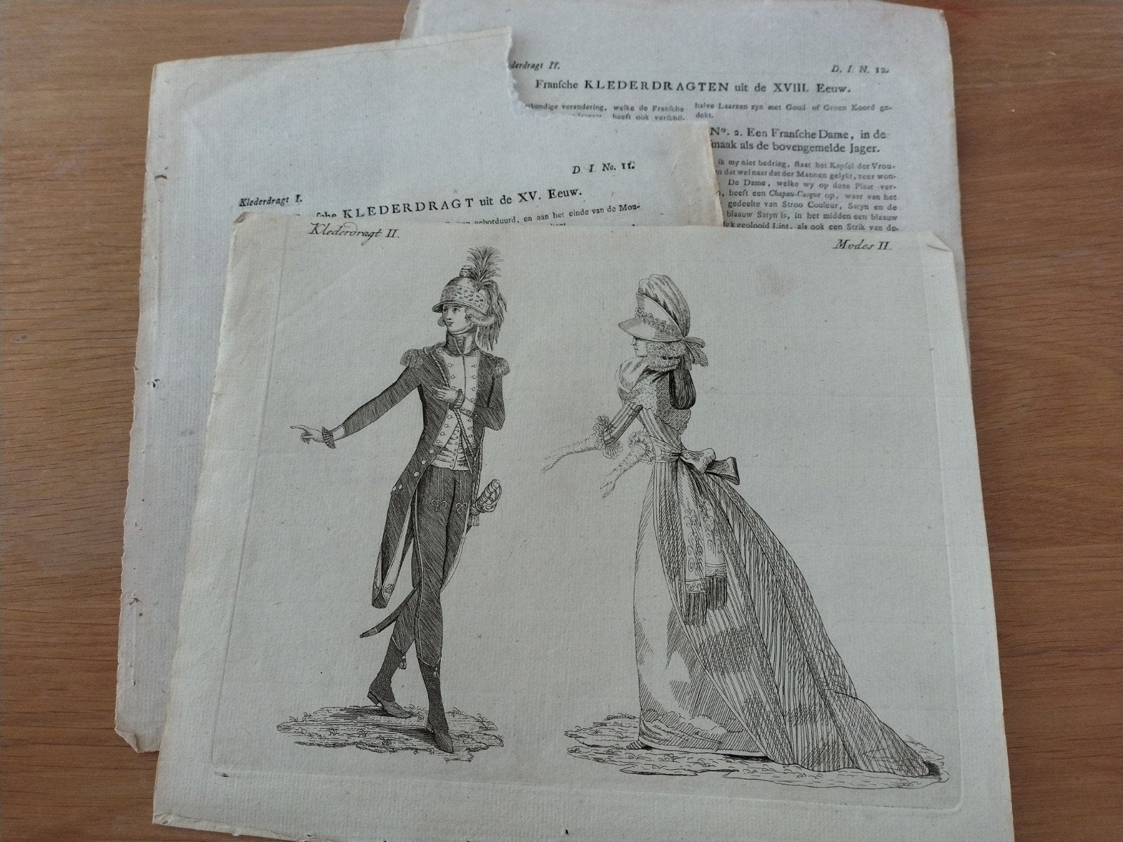 oude modeplaat, voor 1800!, Verzamelen, Foto's en Prenten, Ophalen of Verzenden, Voor 1940