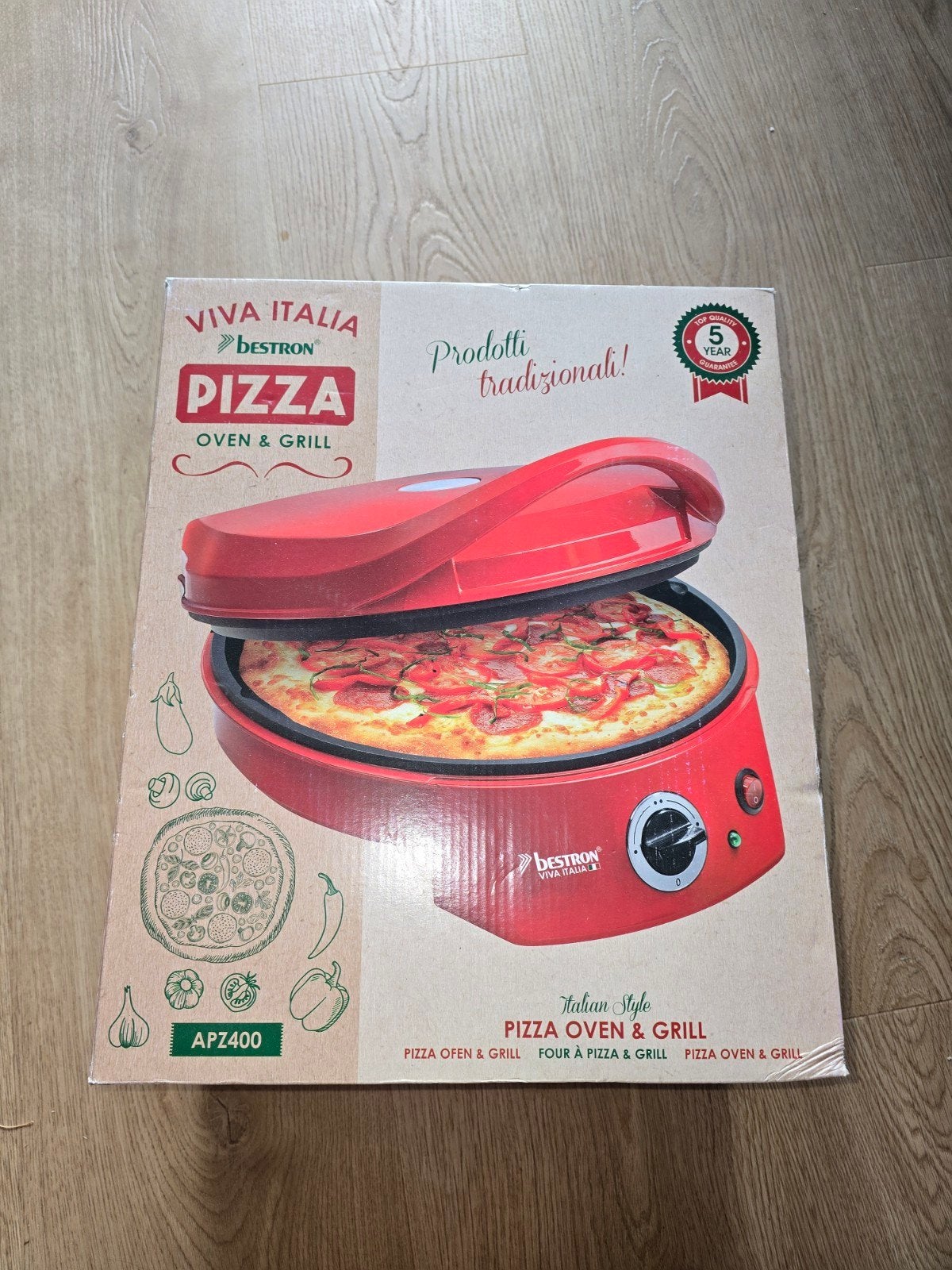 Bestron Viva Italia Pizza Oven & Grill APZ400, Minder dan 45 cm, Overige merken, Minder dan 45 cm, Pizzaoven