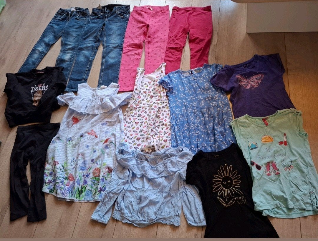 Kledingpakket meisje maat 134 met nieuwe spijkerbroek, Kinderen en Baby's, Kinderkleding | Maat 134, Ophalen of Verzenden, Gebruikt
