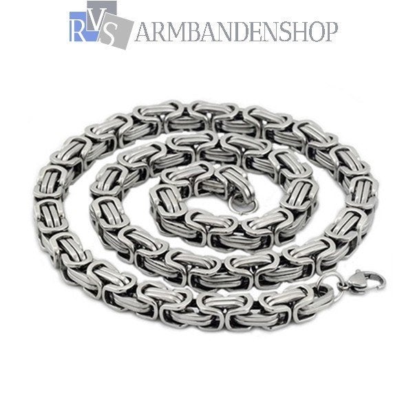 rvs staal dikke koningsschakel ketting koningsketting heren, Verzenden, Nieuw, Zilver, Overige materialen