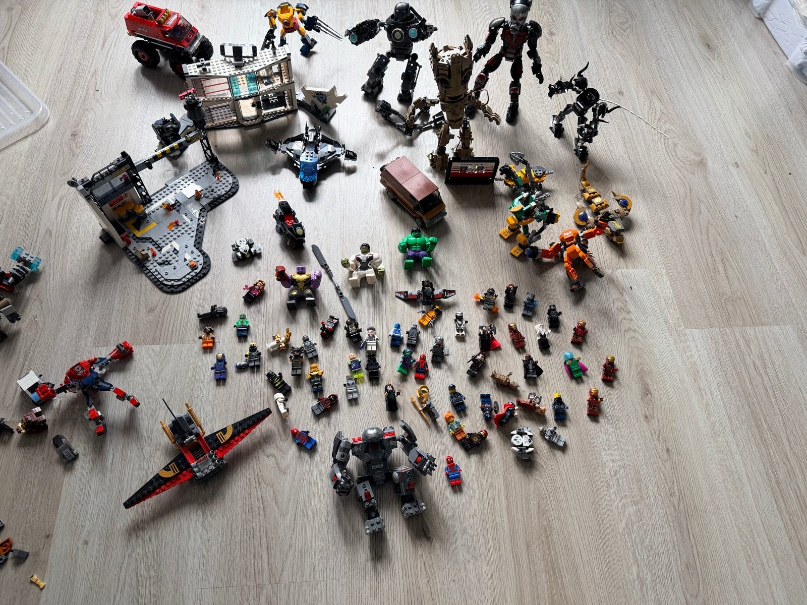 Grote partij LEGO met veel Marvel sets en figuren, Ophalen, Gebruikt