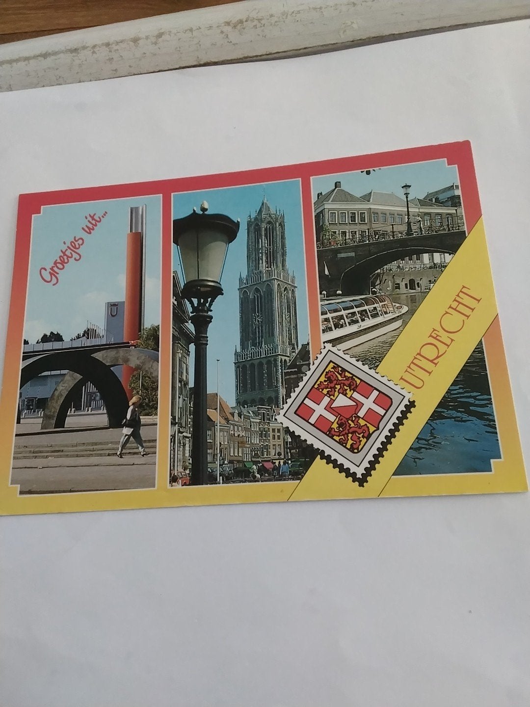Ansichtkaart Groetjes uit Utrecht - Domtoren, Ophalen of Verzenden, 1980 tot heden, Ongelopen, Utrecht