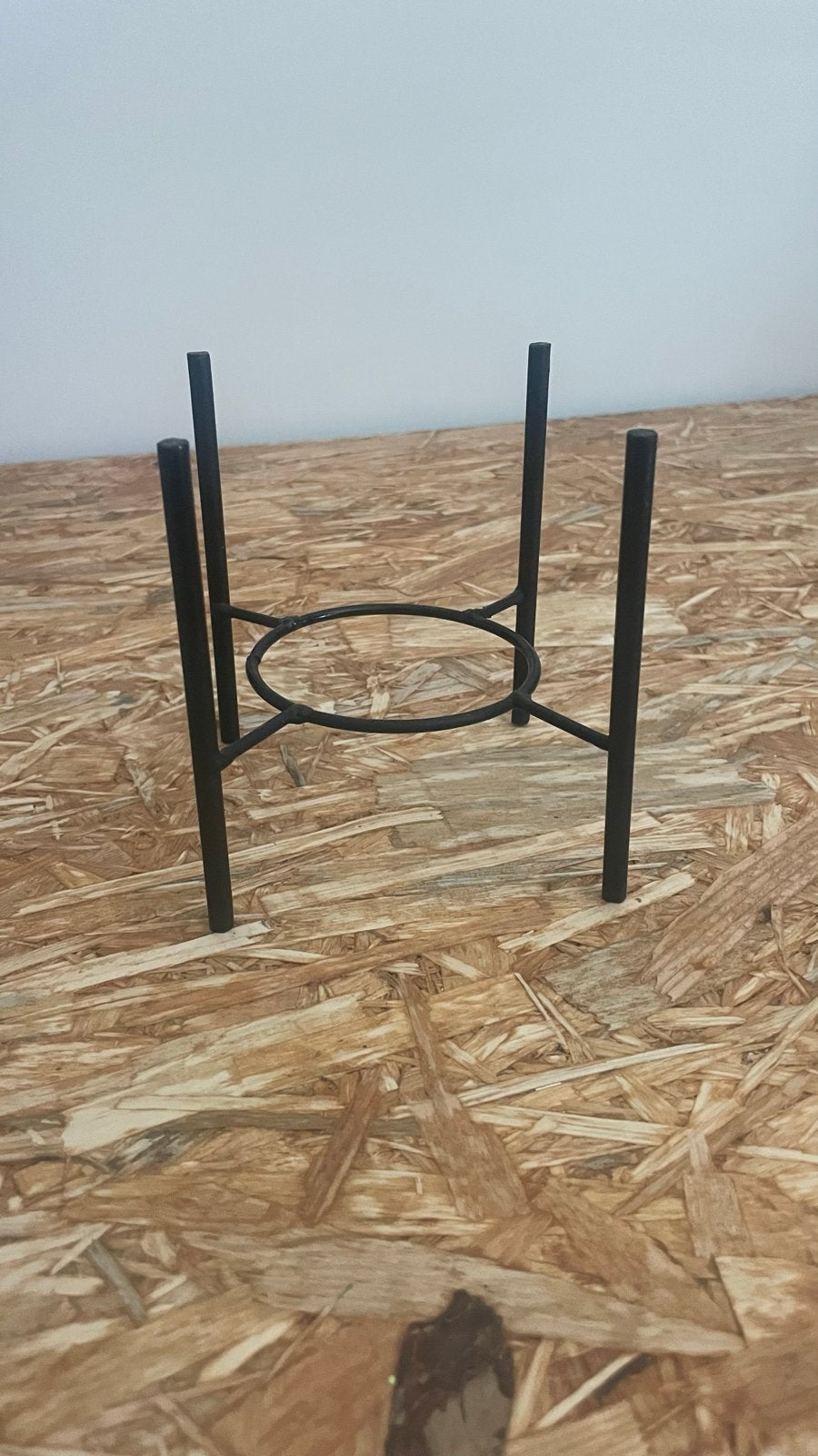Planten standaard industrieel countryfield 13x10 cm, Tuin en Terras, Rond, Ophalen of Verzenden, Metaal, Binnen