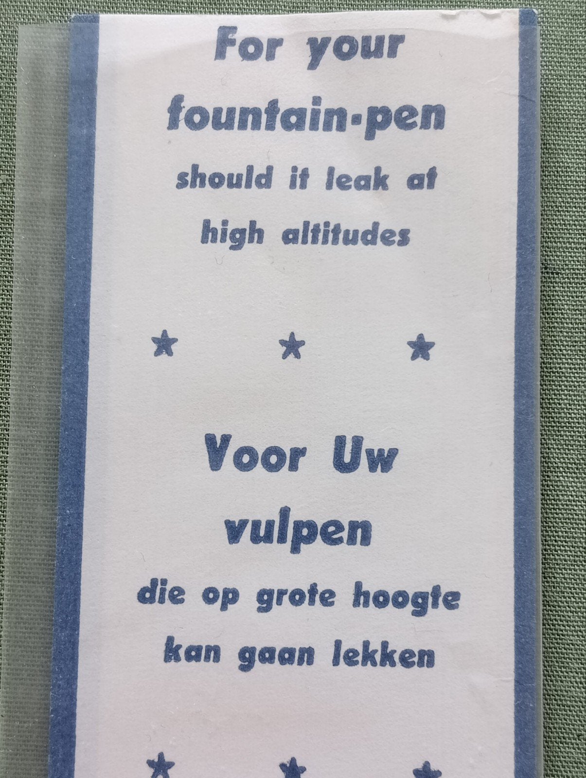 KLM Vulpen zakje jaren 30-60, Gebruikt, ., Overige typen, Ophalen of Verzenden