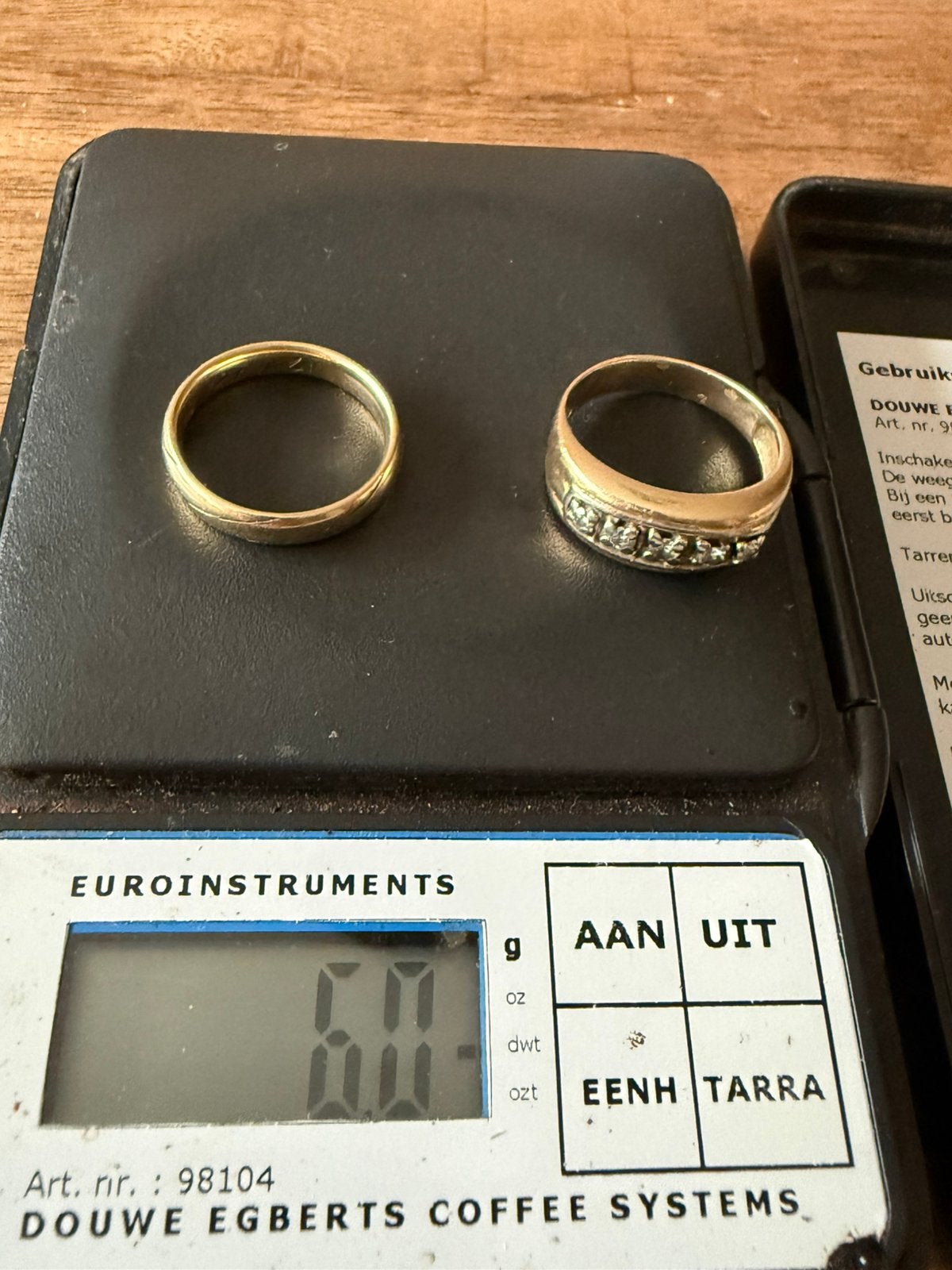 2 gouden ringen  585 14 karaat ., Ophalen of Verzenden, Goud