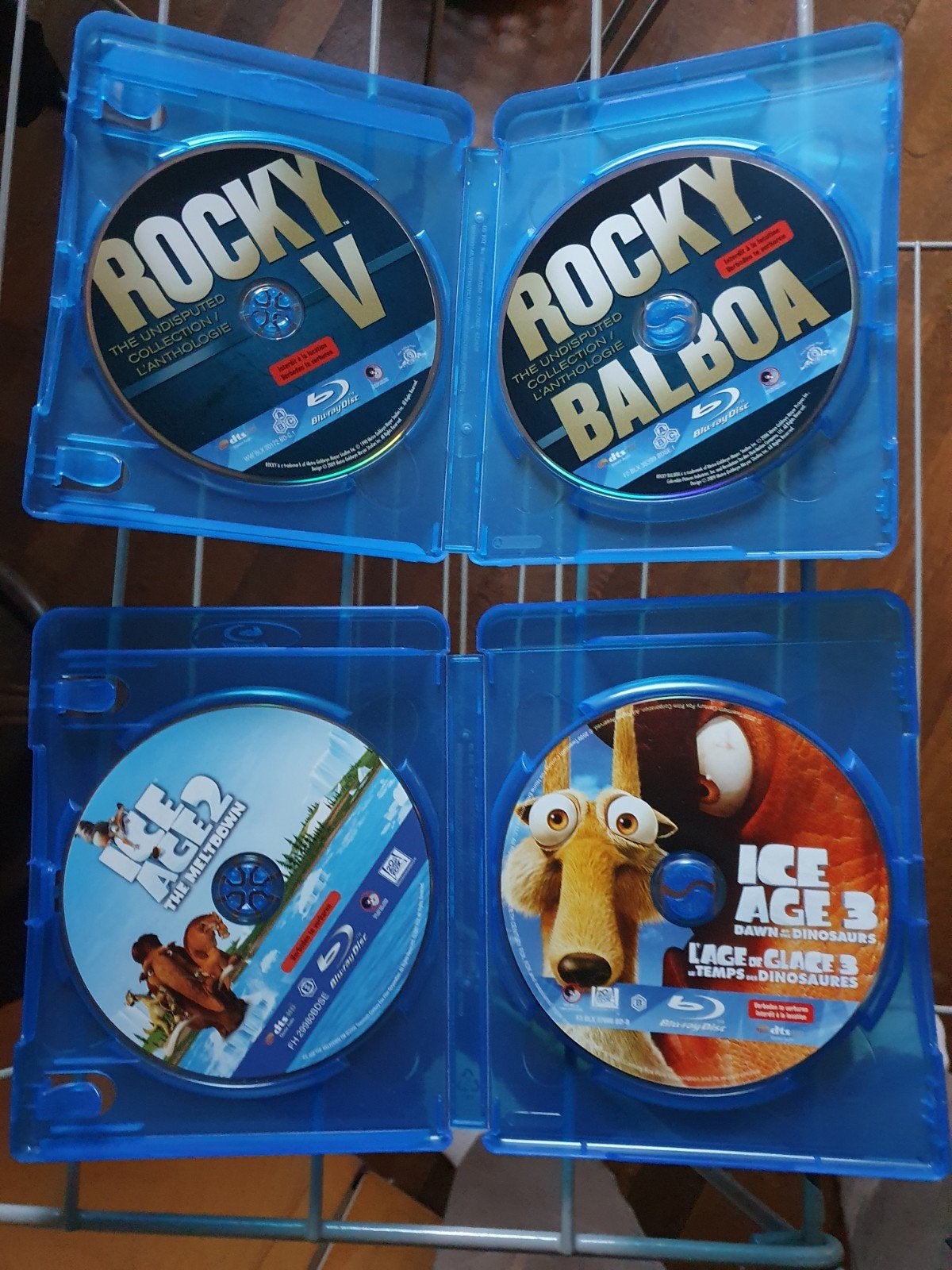 Rocky V, Rocky Balboa, Ice Age 2 & 3 Blu-rays, geen artwork, Cd's en Dvd's, Nederlands, Actie, Ophalen of Verzenden, Filmcollectie