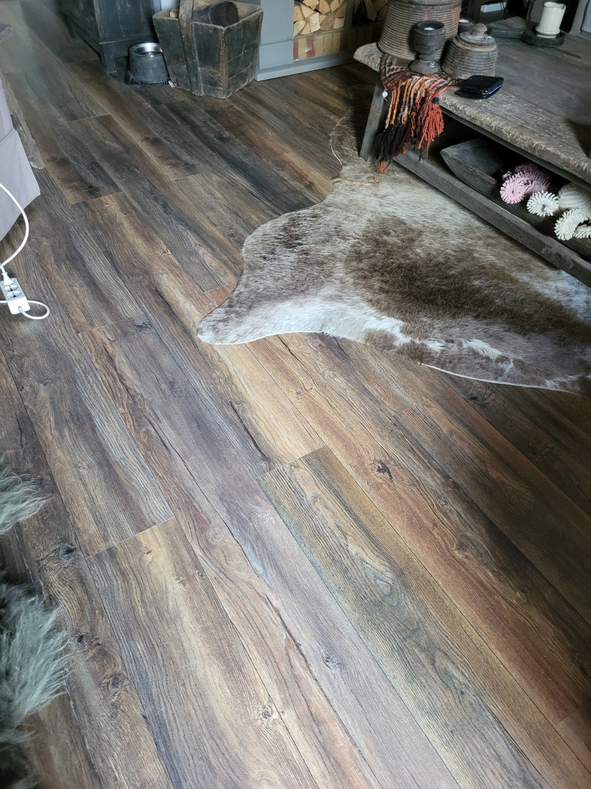 Laminaat - klik - houtmotief - bruin - ca 45m2, Ophalen, Bruin, Laminaat