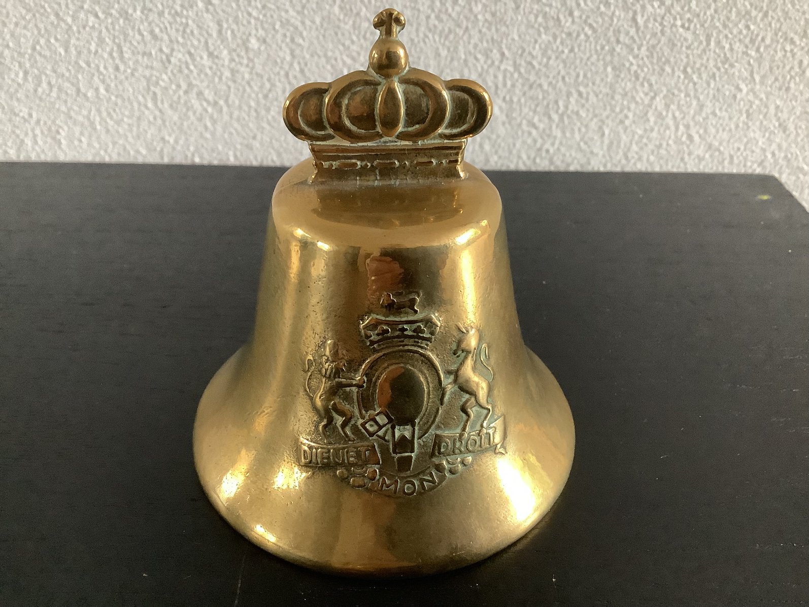 Antieke koperen tafelbel uit Engeland, Antiek en Kunst, Ophalen of Verzenden