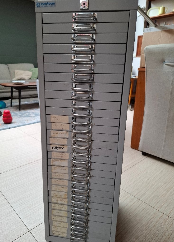 metalen ladenkast Overtoom, Ophalen, Minder dan 50 cm, Gebruikt, Minder dan 100 cm