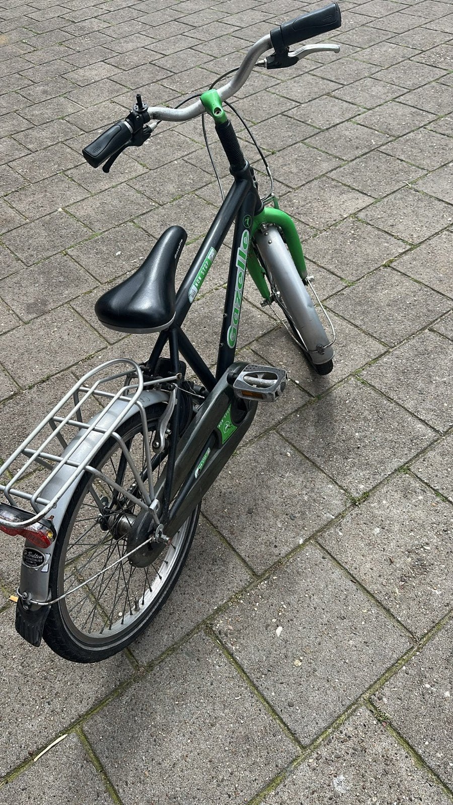Gazelle jongensfiets 20 inch - Zwart/Groen, Ophalen, Terugtraprem, Gebruikt, Minder dan 49 cm