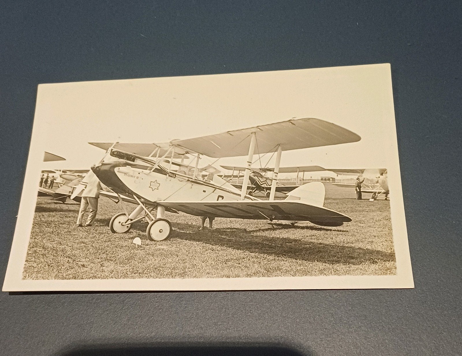 fotoansicht van een tweedekker vliegtuig, Ophalen of Verzenden