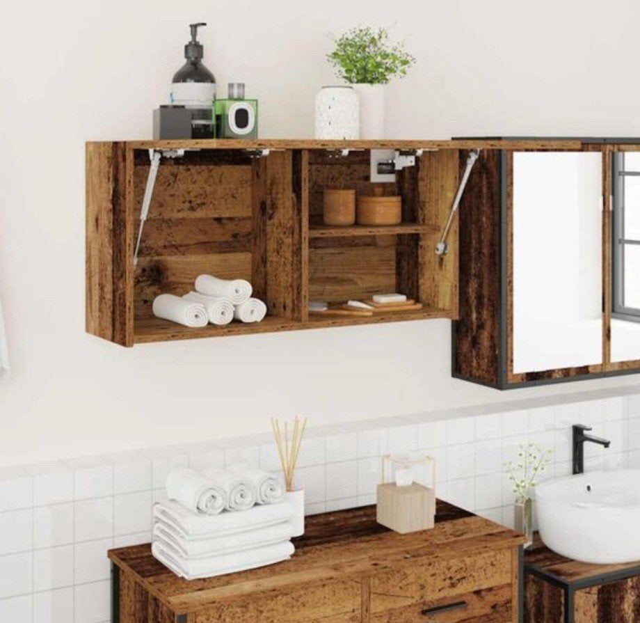 VidaXL wandkast badkamer 2 stuks nieuw in doos, Ophalen, Minder dan 50 cm, Overige typen, Nieuw