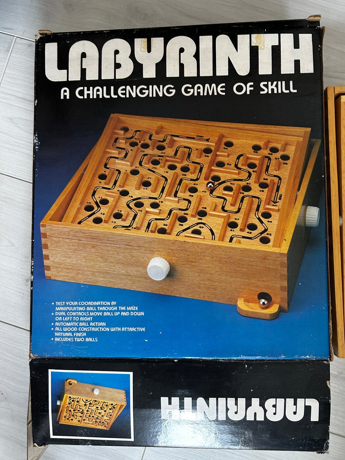 Labyrinth: Een uitdagend behendigheidsspel van hout, Een of twee spelers, Ophalen, Gebruikt