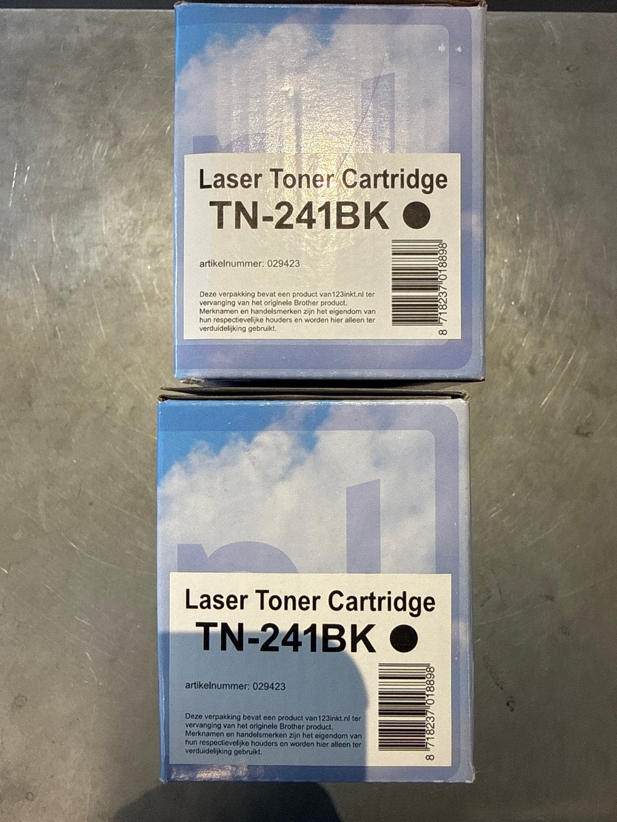 2x 123inkt Laser Toner Cartridge TN-241BK Zwart, Ophalen of Verzenden, Nieuw, Toner