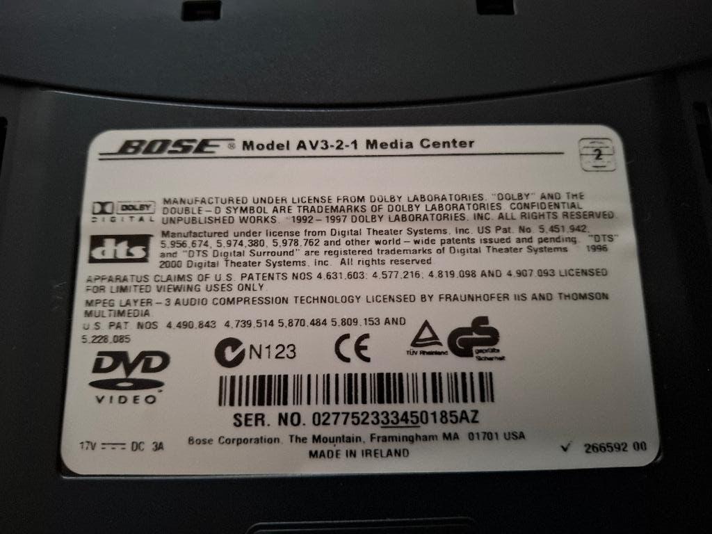 Bose media center, Ophalen of Verzenden, 70 watt of meer, Overige merken, Dvd-speler