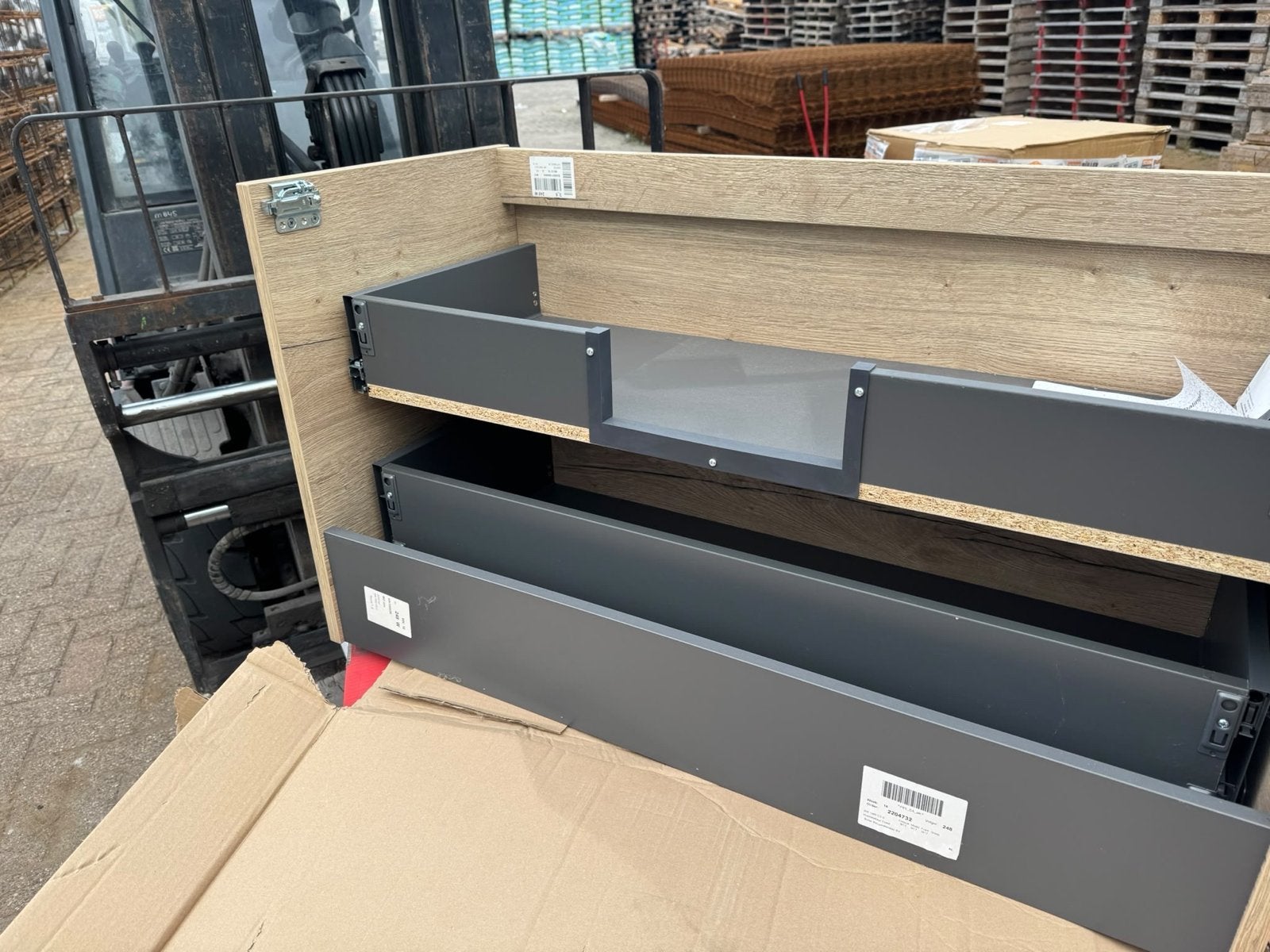 Nieuwe wastafelonderkast met twee lades, Huis en Inrichting, Ophalen, Minder dan 50 cm, 100 tot 150 cm, Nieuw