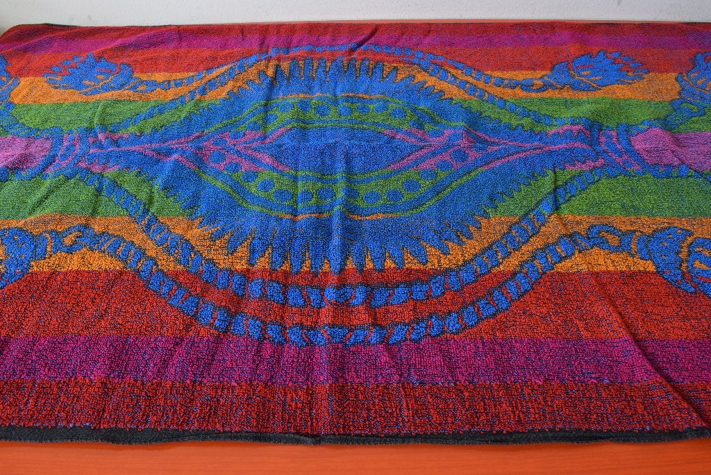 Grote retro vintage jaren 70 handdoek / badhanddoek, Overige kleuren, Overige merken, Handdoek, Ophalen of Verzenden