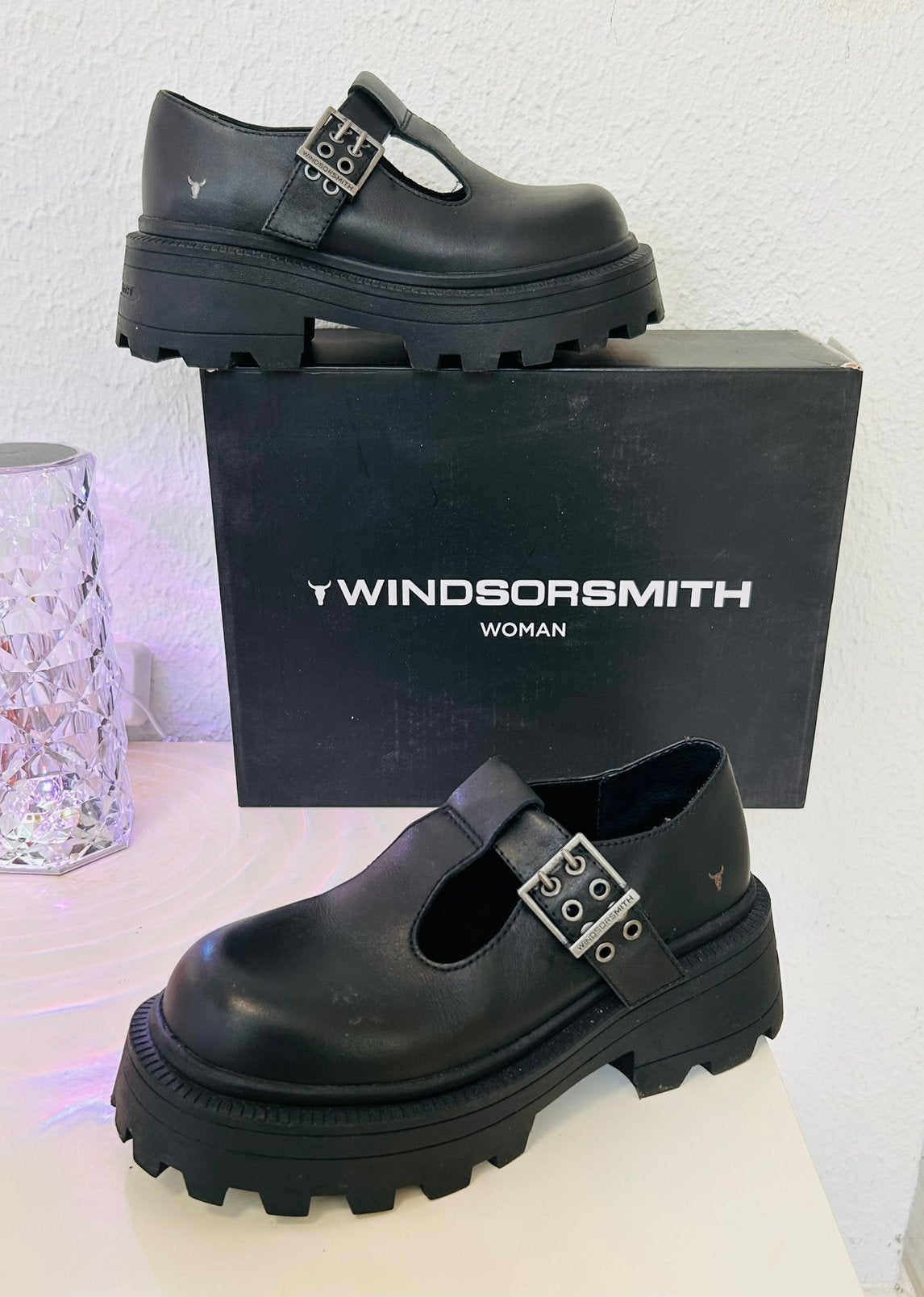 Windsorsmith 37 (valt als 36) NIEUW! Sandalen platform, Sandalen, Zwart, Nieuw, Ophalen of Verzenden