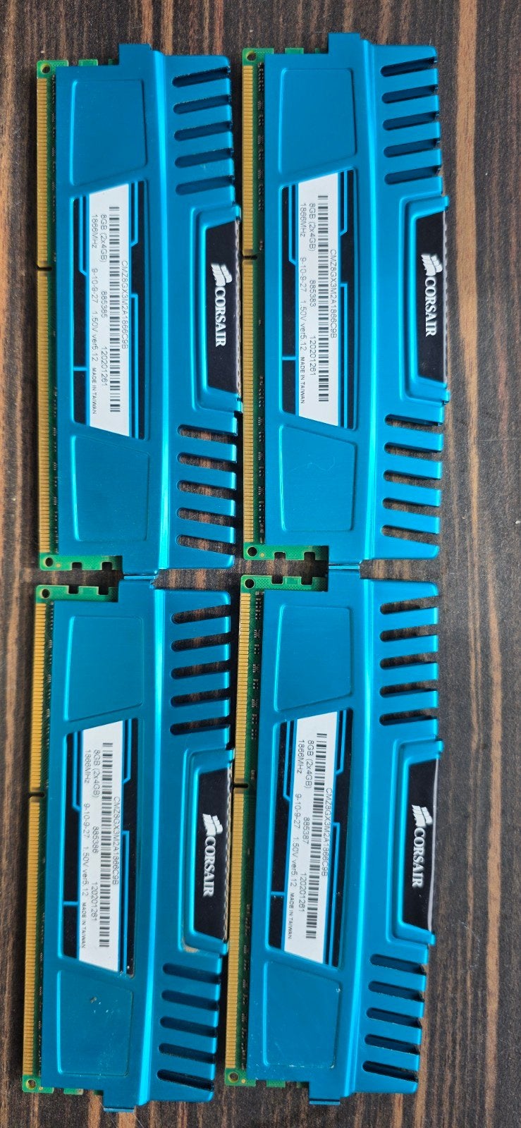 Corsair Vengeance DDR3 RAM - 4x 8GB (32GB totaal), Computers en Software, RAM geheugen, Gebruikt, 32 GB, Server, DDR3